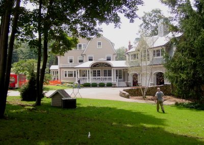 Bill walking towards house