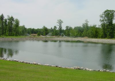 completed golf irrigation pond